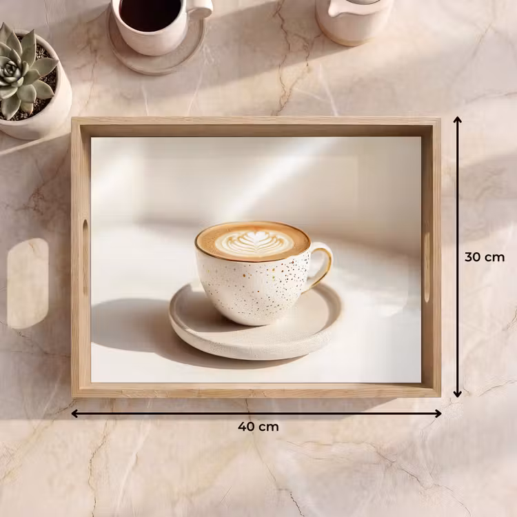 Dienblad - Cappuccino - Schuim - Schotel - Beige — 7