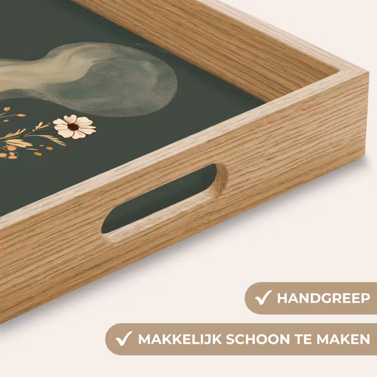 Dienblad - Kop - Bloemen - Groen - Koffie — 8