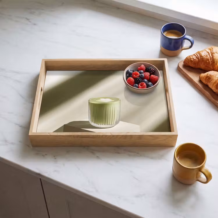 Dienblad - Matcha - Glas - Groen - Minimalistisch — 3