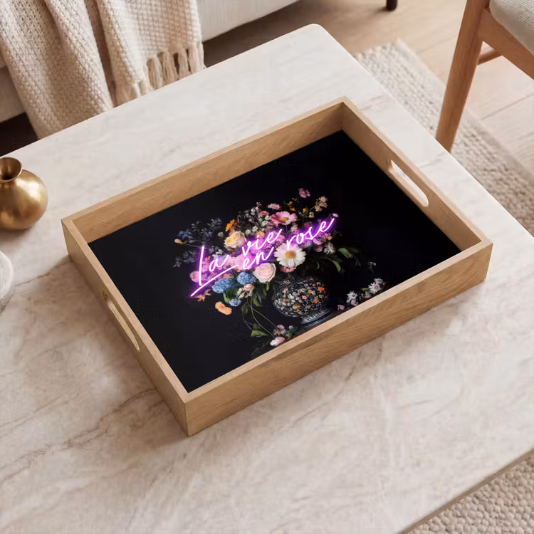 Dienblad - Neon - Vaas - Bloemen — 2