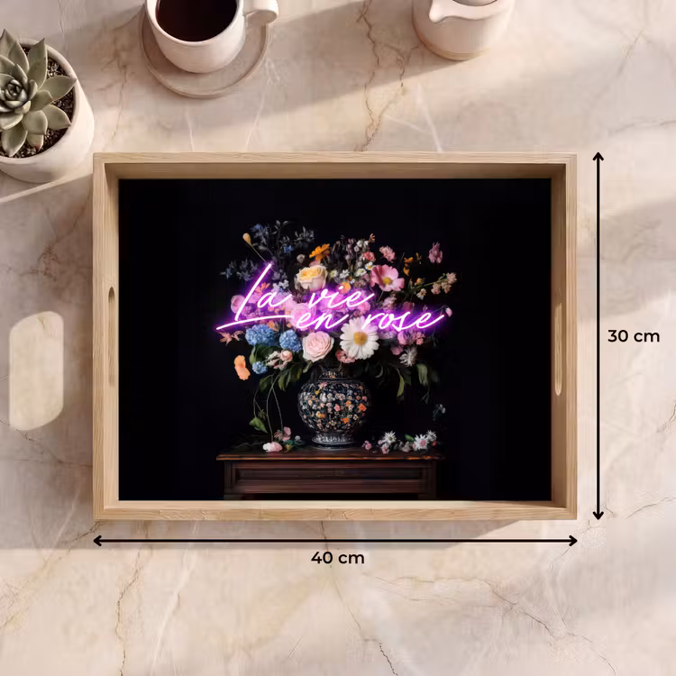 Dienblad - Neon - Vaas - Bloemen — 7