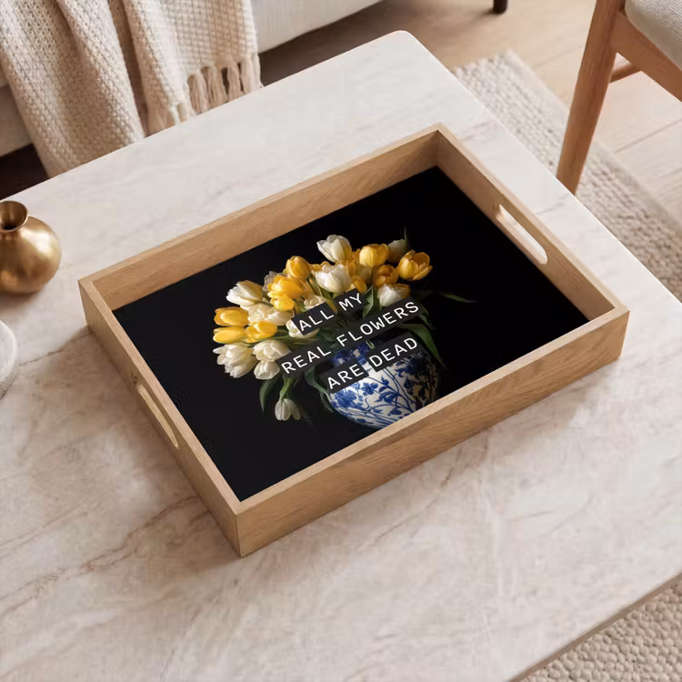Dienblad - Quotes - Bloem - Tulp - Geel — 2