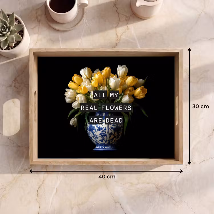 Dienblad - Quotes - Bloem - Tulp - Geel — 7