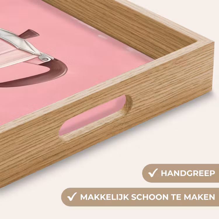 Dienblad - Roze - Mokkapot - Illustratie - Koffie — 8