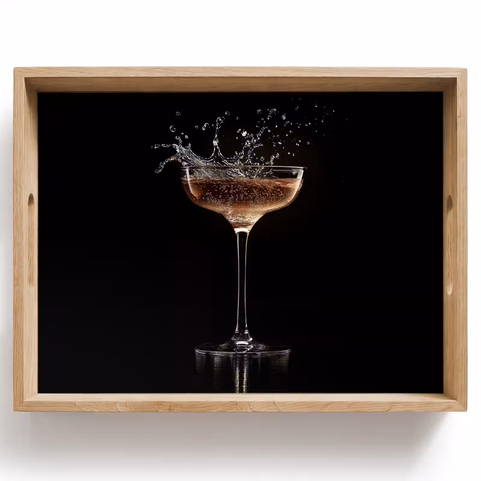 Dienblad - Cocktail - Zwart - Spetters - Glas — 1