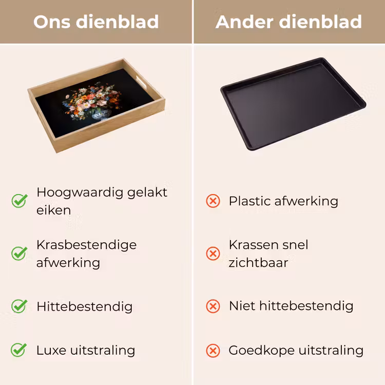 Dienblad - Boeket - Roze - Bloemen - Vaas — 9
