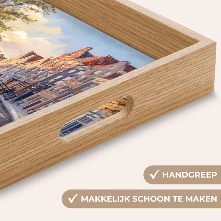 Dienblad - Brug - Stad - Huizen - Boot — 8