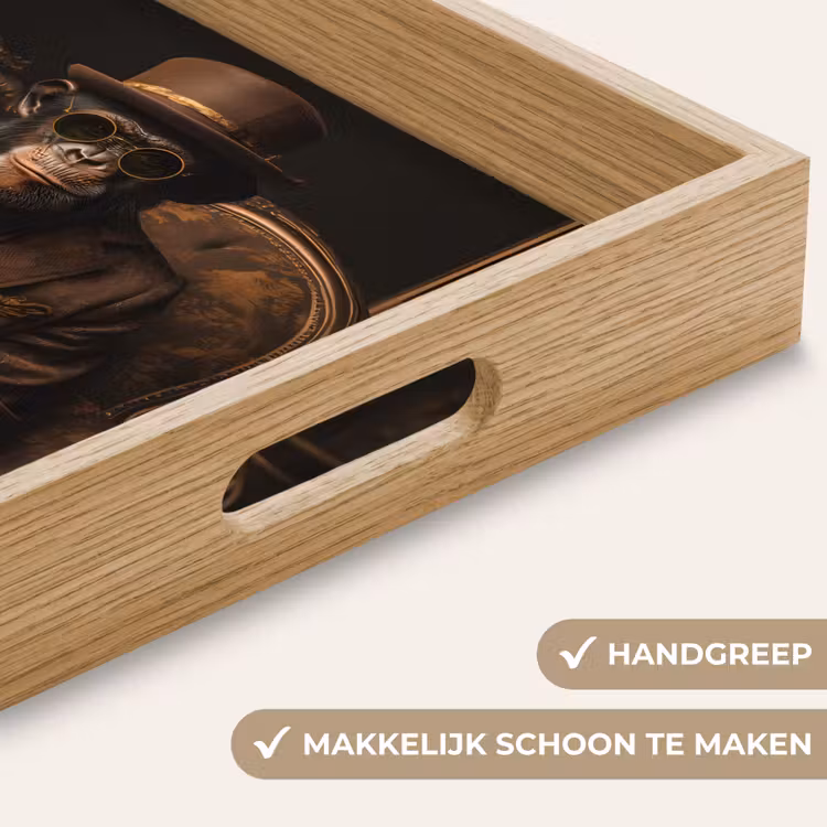 Dienblad - Chimpansee - Stoel - Pak - Bruin — 8