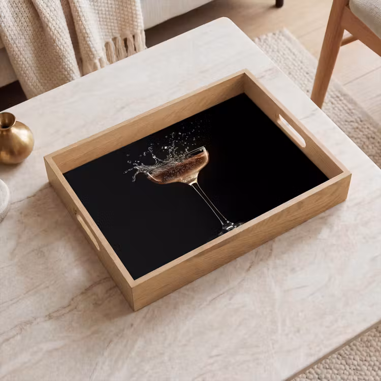 Dienblad - Cocktail - Zwart - Spetters - Glas — 2