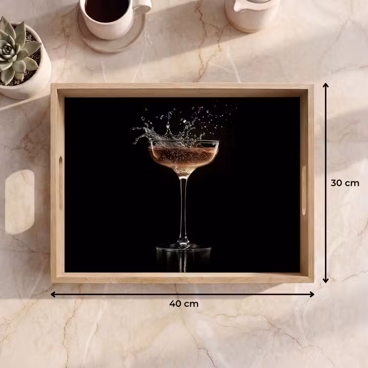 Dienblad - Cocktail - Zwart - Spetters - Glas — 7