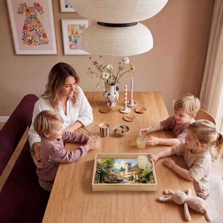 Dienblad - Dorp - Zon - Kraampjes - Huizen — 5