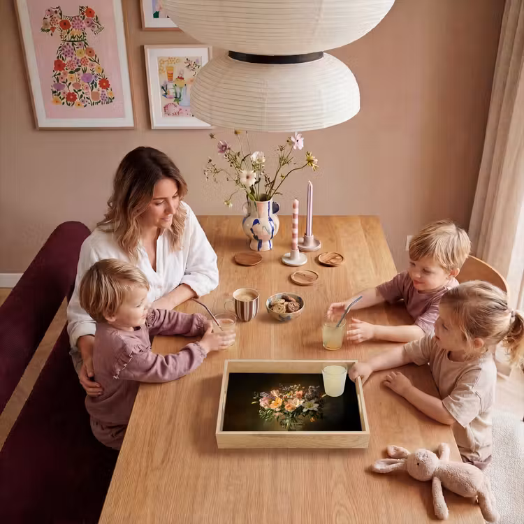 Dienblad - Glazen - Bloemen - Boeket - Kleuren — 5