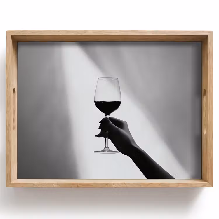 Dienblad - Lichtinval - Wijn - Rood - Glas — 1