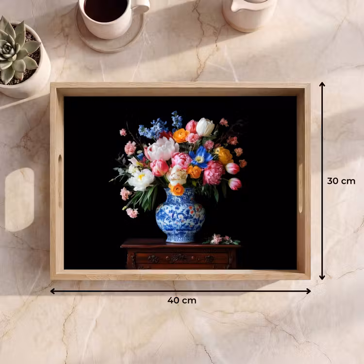 Dienblad - Rozen - Bloemen - Vaas - Boeket — 7