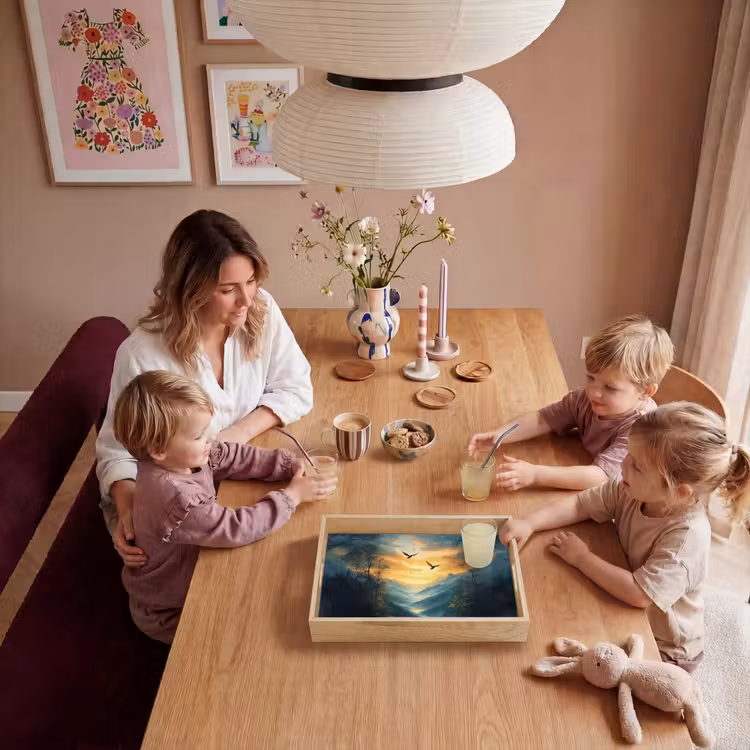 Dienblad - Vogels - Zon - Bomen - Groen — 5