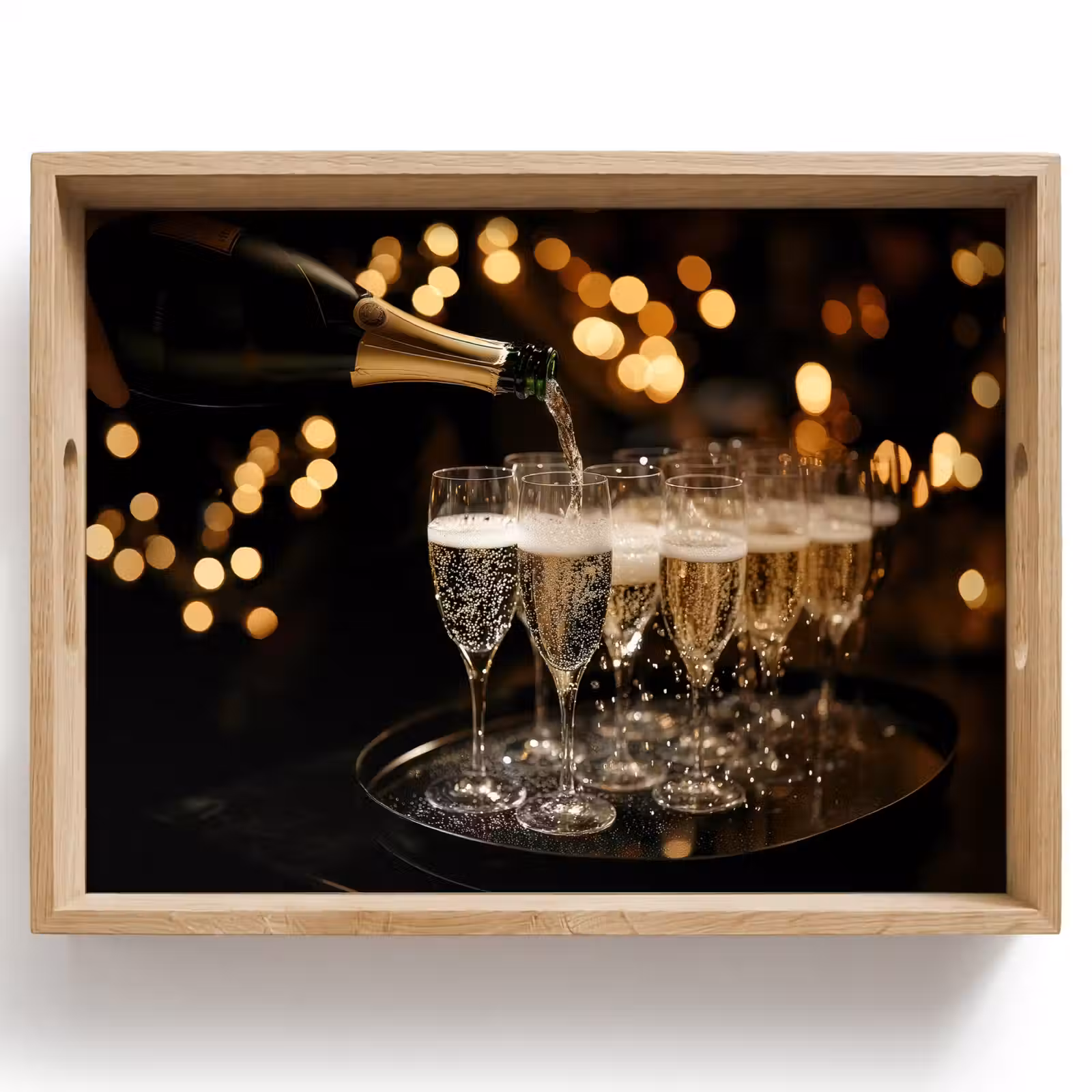 Dienblad - Lichter - Champagner - Gläser — 1