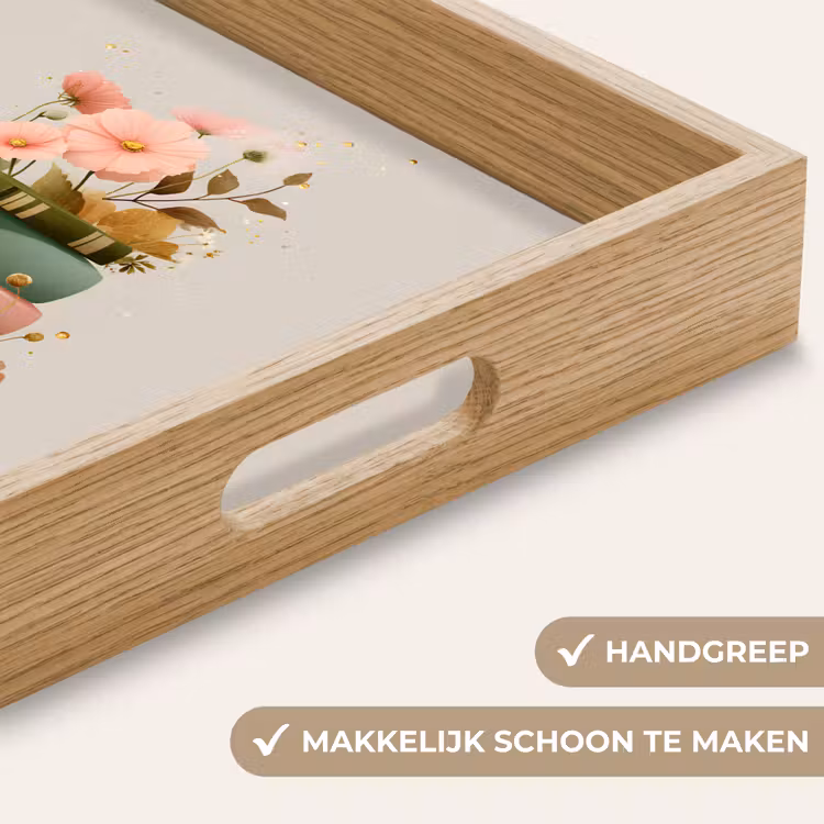 Dienblad - Boeken - Stapel - Bloemen - Kleurrijk — 8