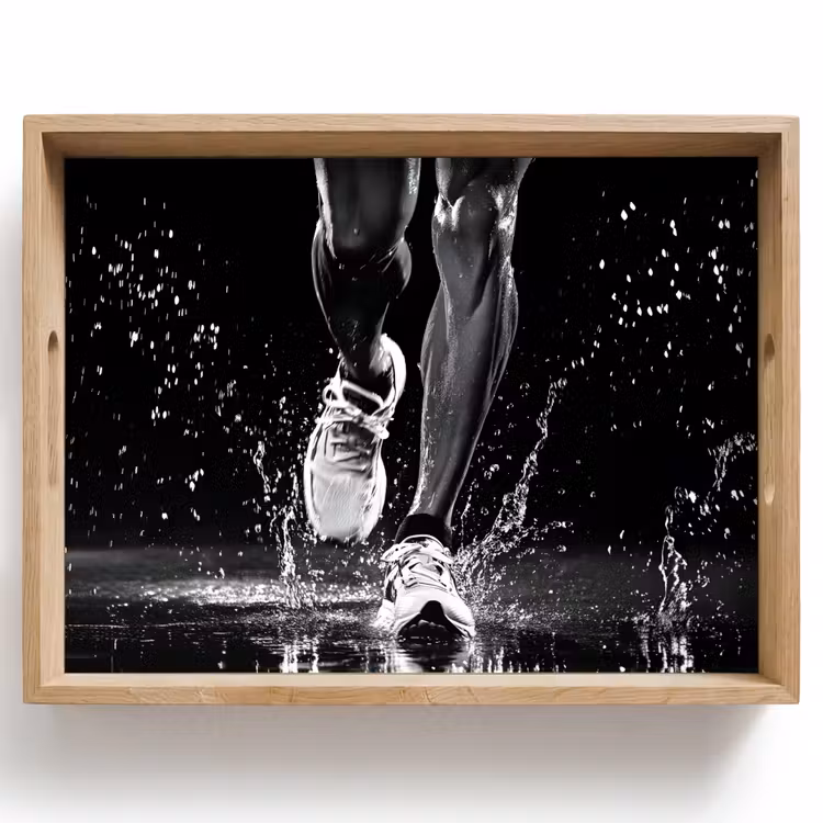 Dienblad - Hardloopschoenen - Rennen - Druppels - Zwart — 1