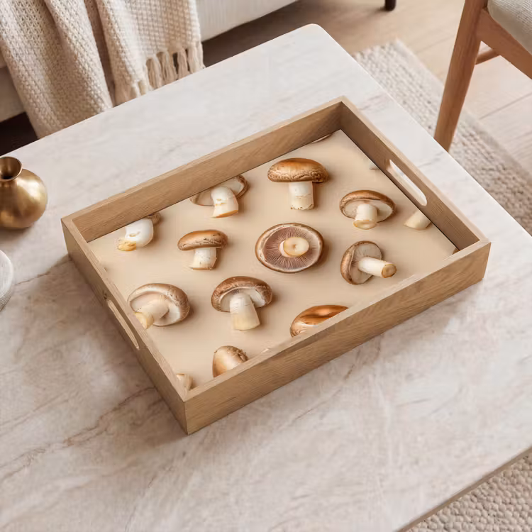 Dienblad - Kastanje Champignons - Beige — 2