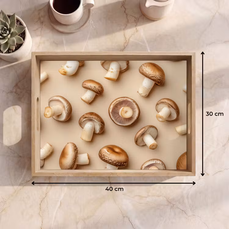 Dienblad - Kastanje Champignons - Beige — 7