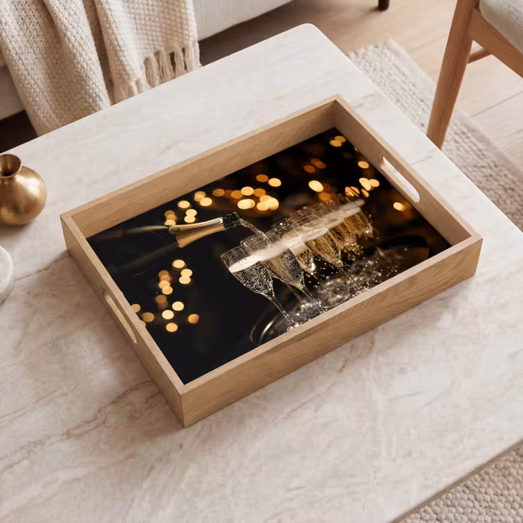 Dienblad - Lichter - Champagner - Gläser — 2