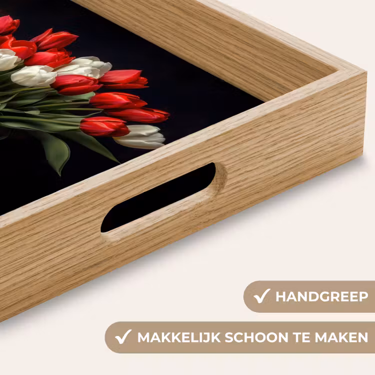 Dienblad - Rode - Bloemen - Tulpen - Vaas — 8