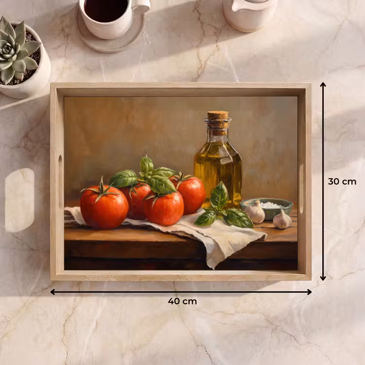 Dienblad - Tomaten - Olijfolie - Stilleven — 7