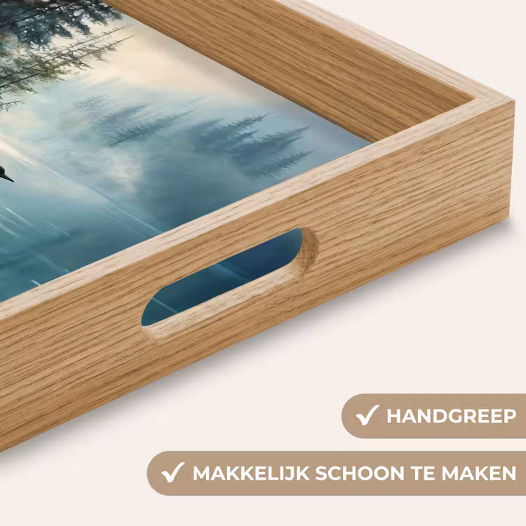 Dienblad - Bos - Water - Eenden - Mistig — 8