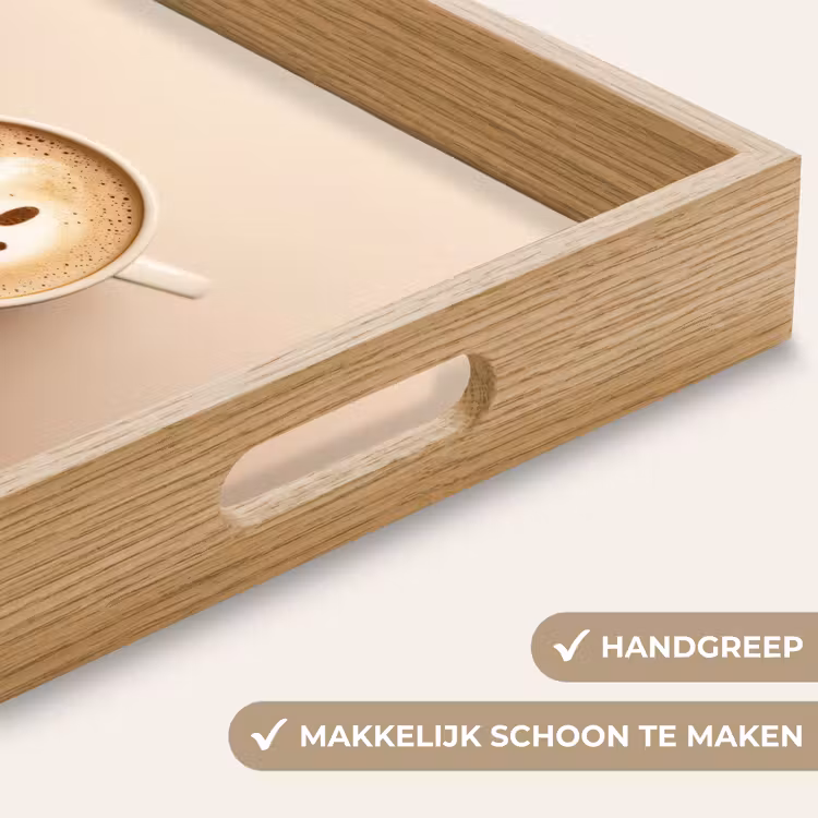 Dienblad - Koffie - Melkschuim - Lach - Beige — 8