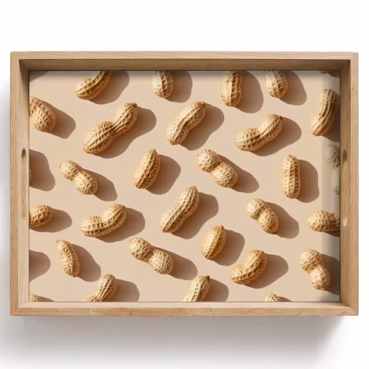 Dienblad - Pinda's - Patroon - Beige — 1