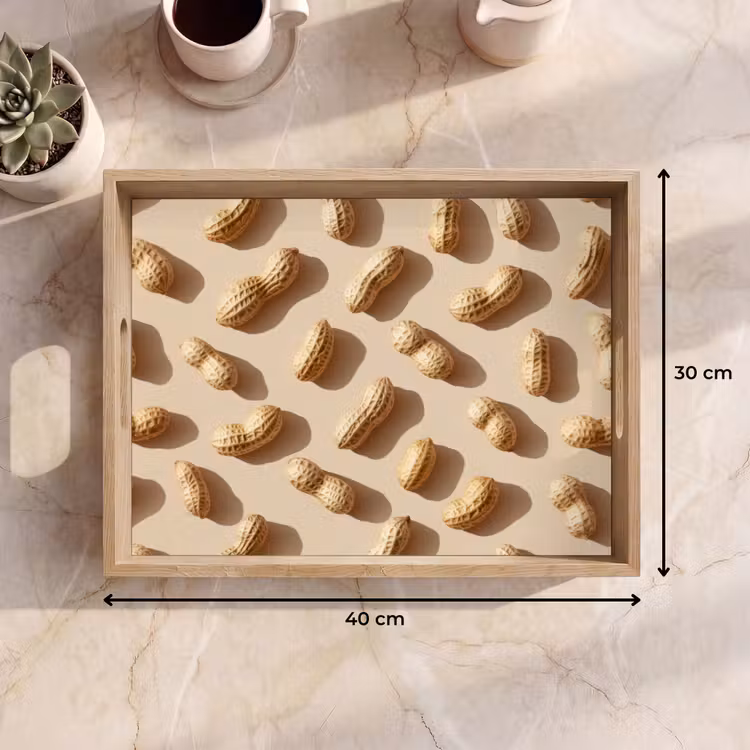 Dienblad - Pinda's - Patroon - Beige — 7