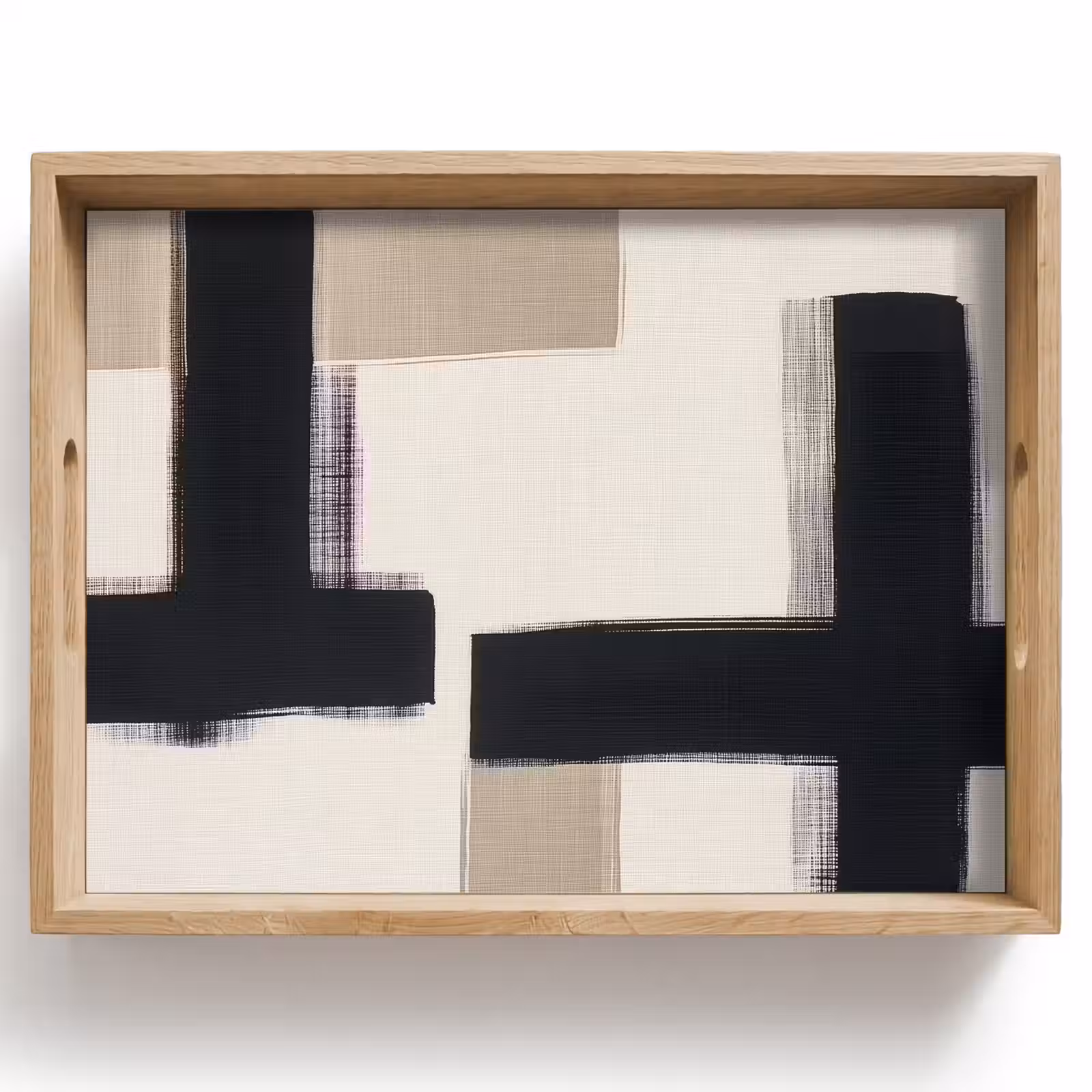Dienblad - Zwart - Abstract - Japandi — 1