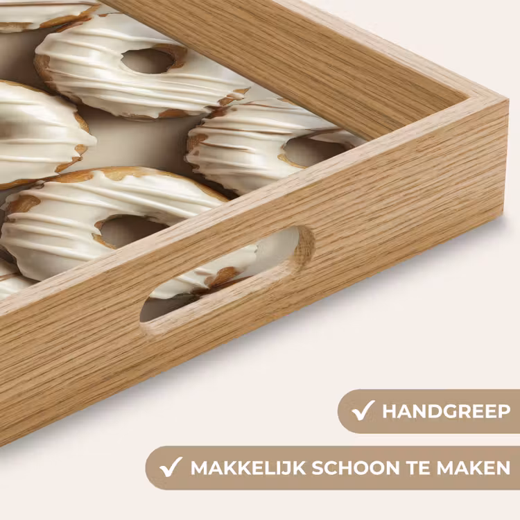 Dienblad - Donuts - Chocolade - Wit - Beige — 8