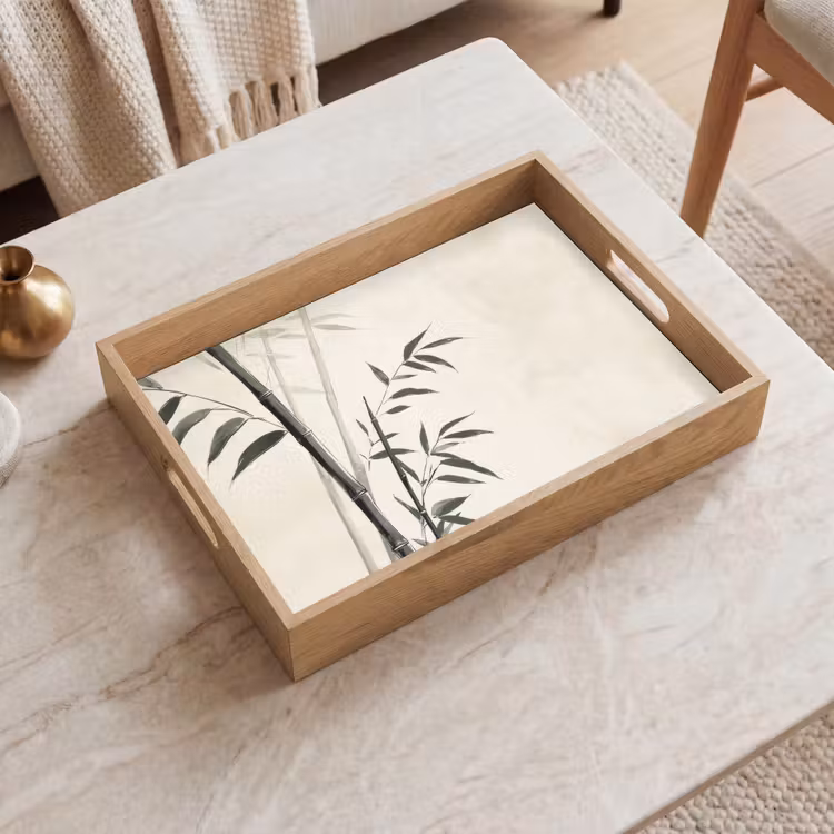 Dienblad - Japandi - Bamboe - Beige — 2