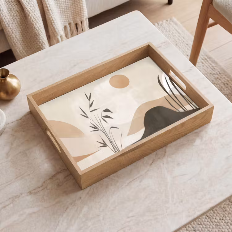 Dienblad - Japandi - Landschap - Beige — 2
