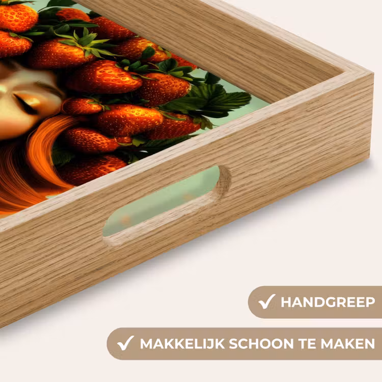 Dienblad - Vrouw - Aardbeien - Kroon — 8