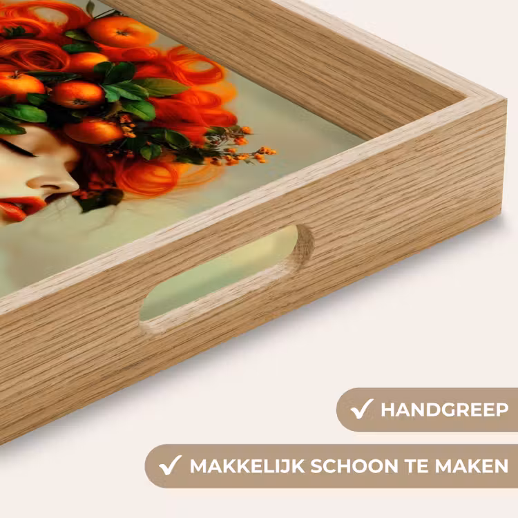 Dienblad - Vrouw - Appels - Rood - Bladeren — 8