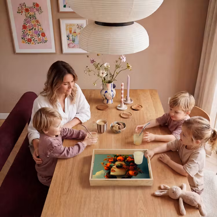 Dienblad - Vrouw - Granaatappel - Herfst - Zonnebril — 5