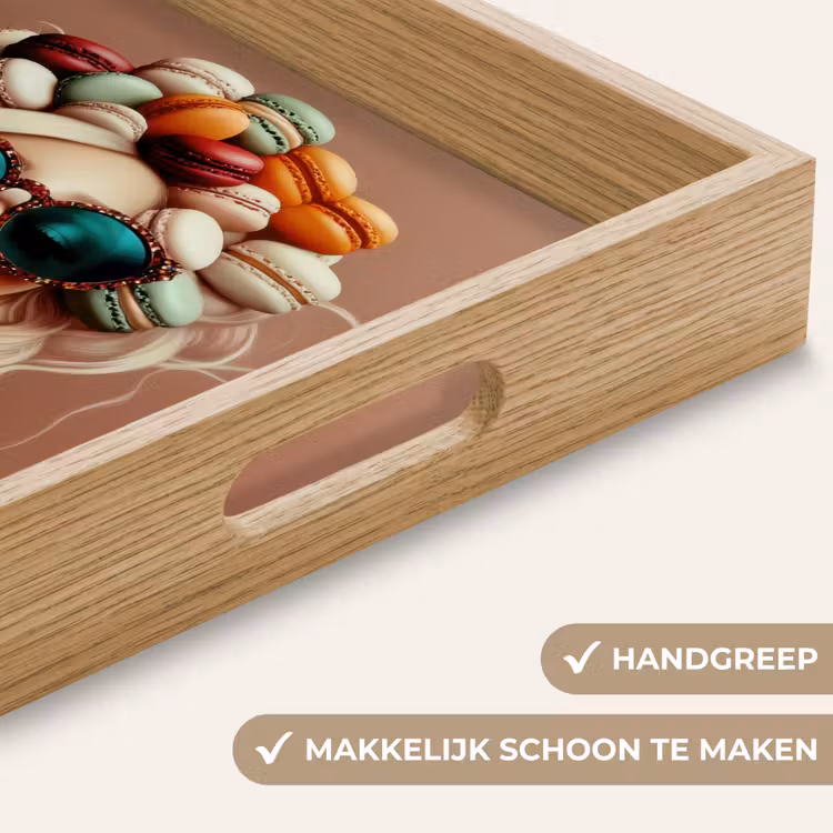 Dienblad - Vrouw - Macarons - Bril — 8