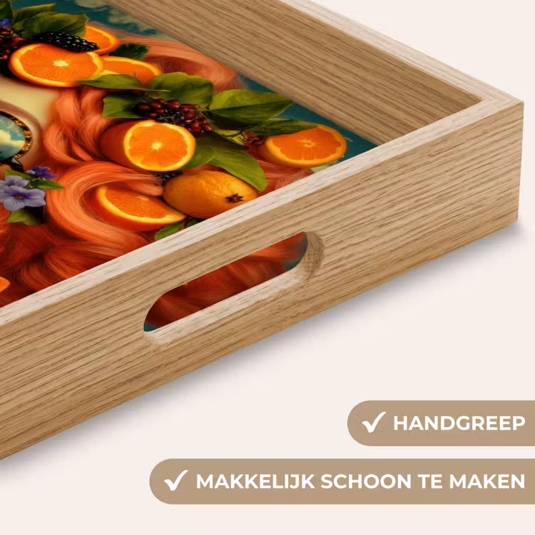 Dienblad - Vrouw - Sinaasappel - Bessen - Oranje — 8