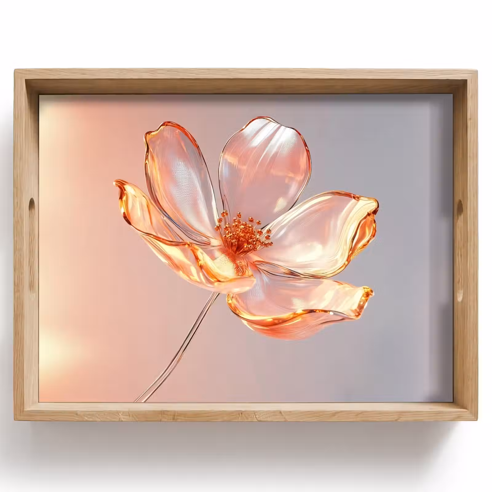 Dienblad - Glazen - Bloem - Roze — 1