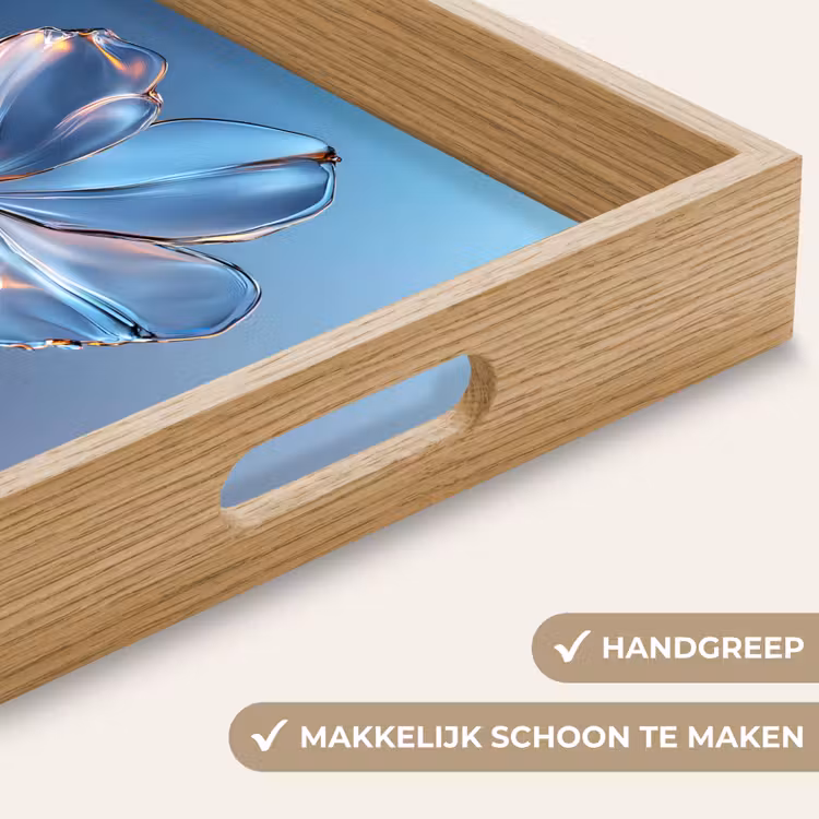 Dienblad - Blauw - Bloem - Glazen - Sierlijk — 8