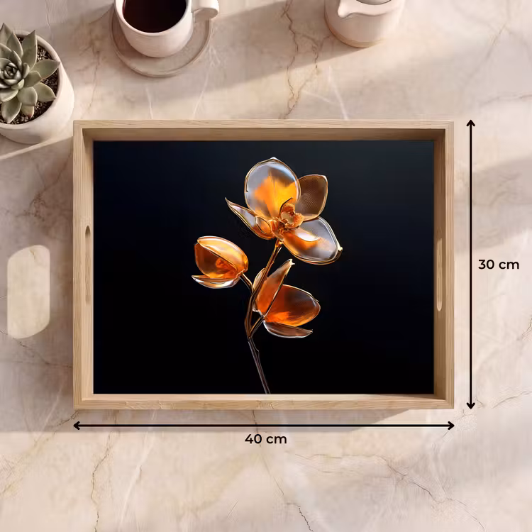 Dienblad - Bloem - Orchidee - Oranje — 7