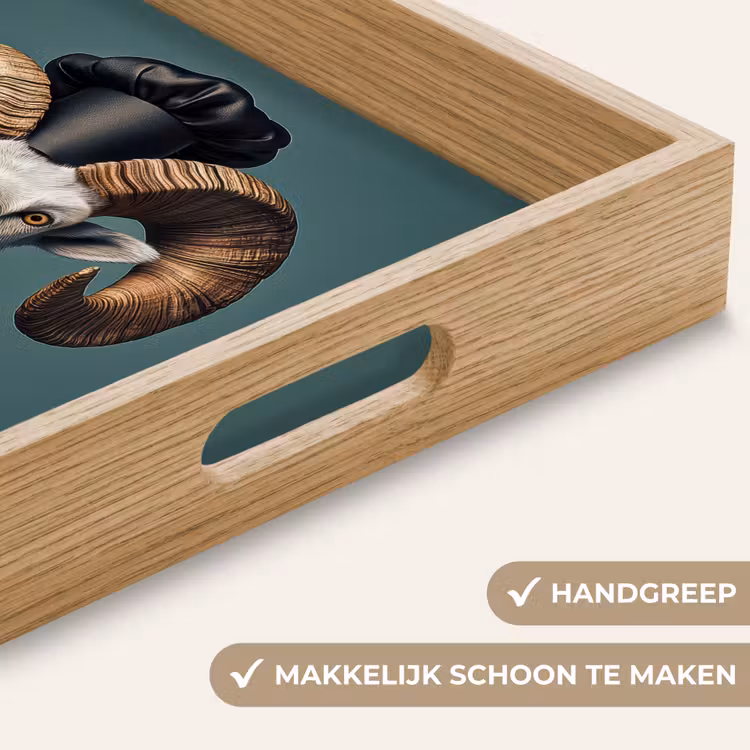Dienblad - Geit - Hoorns - Kokskleding — 8