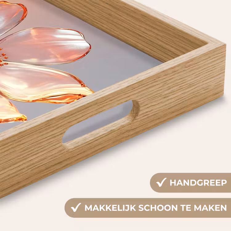 Dienblad - Glazen - Bloem - Roze — 8