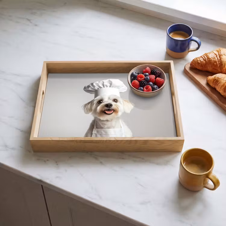 Dienblad - Hond - Wit - Kok — 3