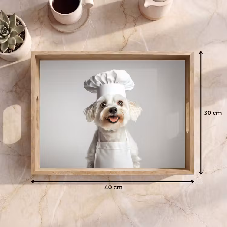 Dienblad - Hond - Wit - Kok — 7