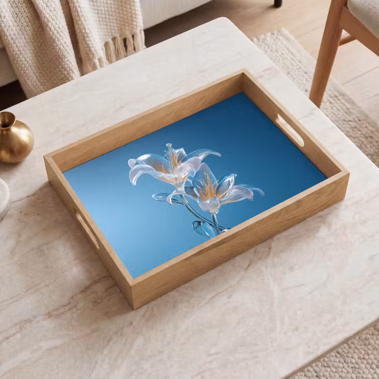 Dienblad - Lelies - Blauw - Glazen — 2