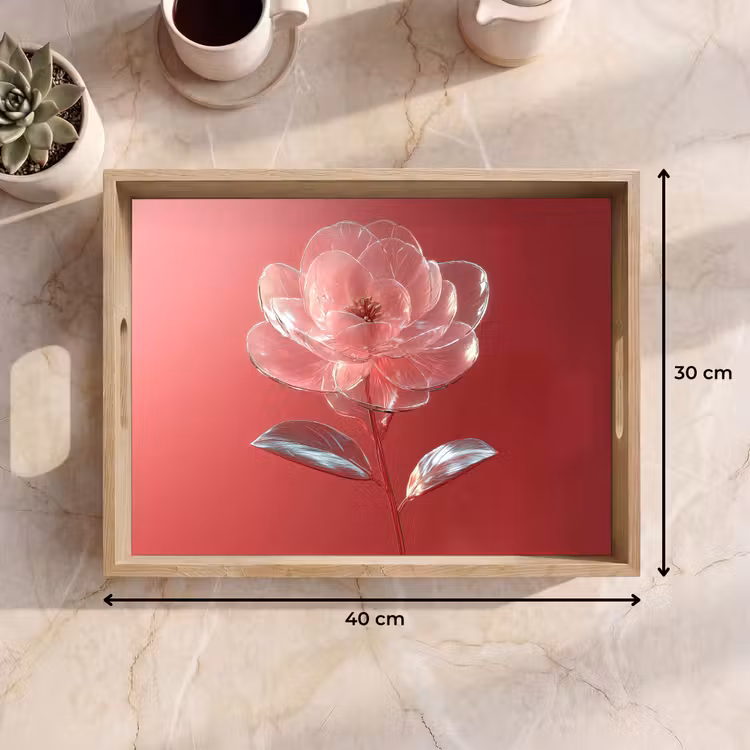 Dienblad - Sierlijk - Bloem - Roze - Glazen — 7