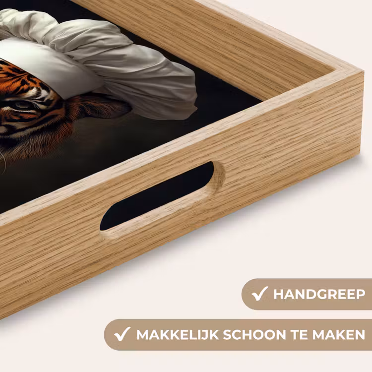 Dienblad - Tijger - Kokskleding - Bruin — 8